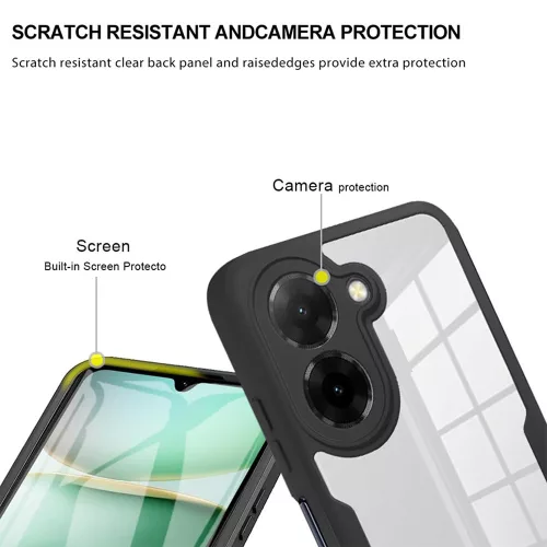 Techsuit - ColorVerse 360 tok kijelzővédővel - Xiaomi Redmi A5 4G (Regional) - Fekete