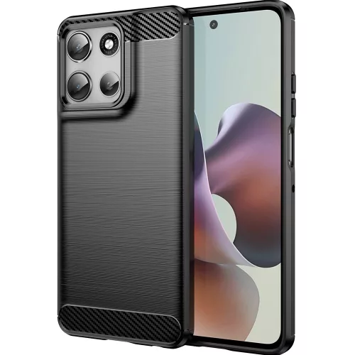 Techsuit - Carbon szilikon tok - Motorola Moto G56 - Fekete