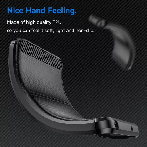 Techsuit - Carbon szilikon tok - Motorola Moto G56 - Fekete