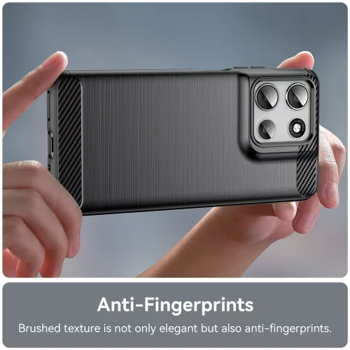 Techsuit - Carbon szilikon tok - Motorola Moto G56 - Fekete