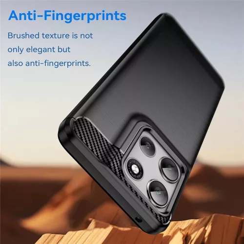 Techsuit - Carbon szilikon tok - Motorola Moto G56 - Fekete