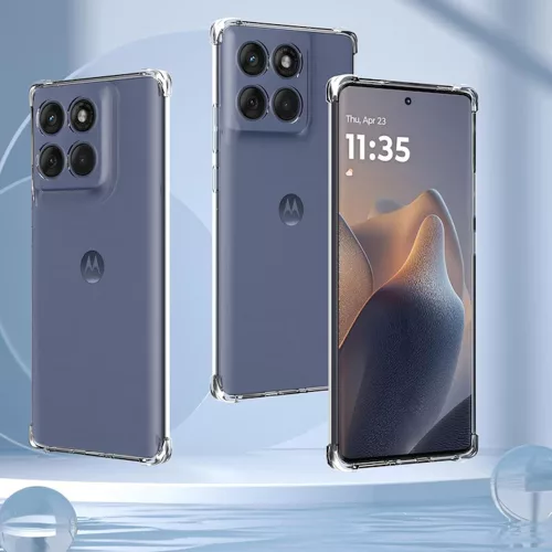 Techsuit - Shockproof Átlátszó Ütésálló Szilikon tok - Motorola Moto G56 - Átlátszó