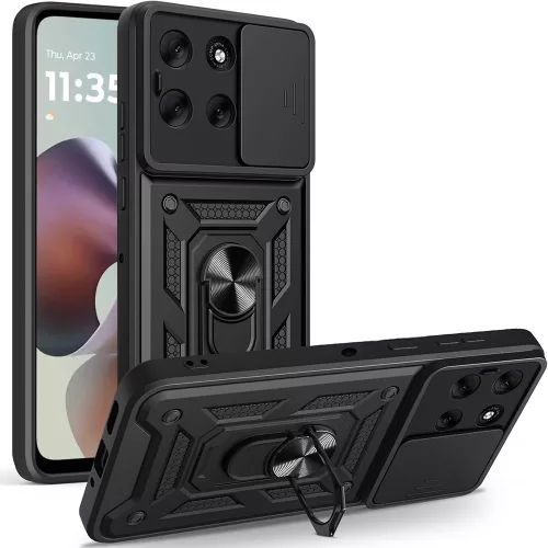 Techsuit - CamShield ütésálló tok - Motorola Moto G56 - Fekete