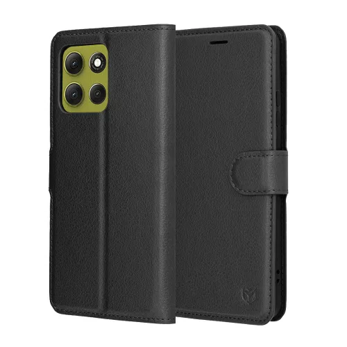 Techsuit - Leather Folio - Motorola Moto G86 - Black
