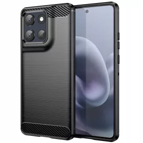 Techsuit - Carbon szilikon tok - Motorola Moto G86 - Fekete
