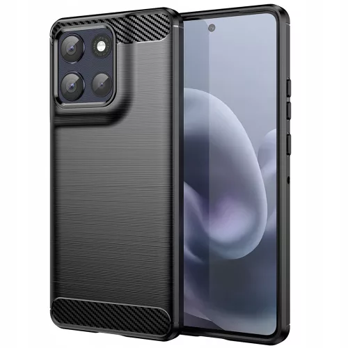 Techsuit - Carbon szilikon tok - Motorola Moto G86 - Fekete