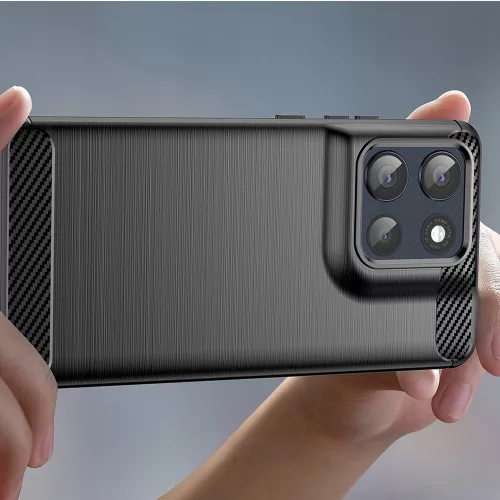 Techsuit - Carbon szilikon tok - Motorola Moto G86 - Fekete