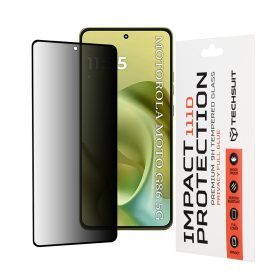   Techsuit - 111D Privacy Full Glue - Motorola Moto G86 / Moto G86 Power - Black