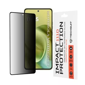   Techsuit - 111D Privacy Full Glue - Motorola Moto G86 / Moto G86 Power - Black