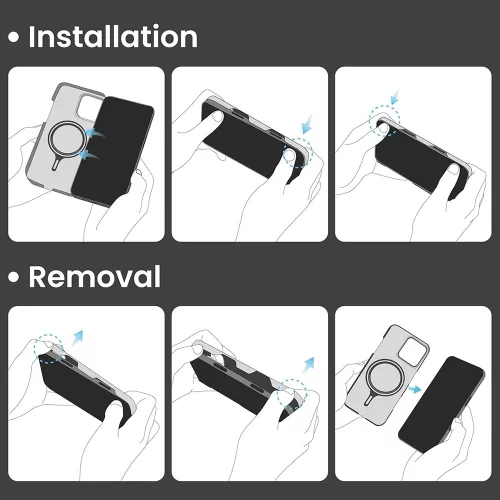 Techsuit - Aramid Fiber MagSafe tok - iPhone 16 Pro Max - Fekete