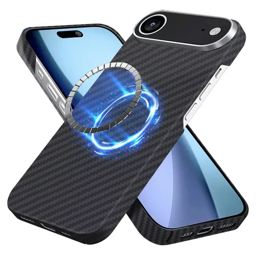 Techsuit - Aramid Fiber MagSafe tok - iPhone 17 Air - Fekete