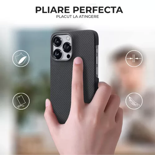 Techsuit - Aramid Fiber MagSafe tok - iPhone 17 Air - Fekete