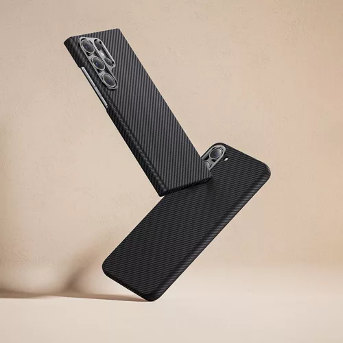 Techsuit - Aramid Fiber MagSafe tok - Samsung Galaxy S24 Ultra - Fekete