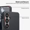 Techsuit - Aramid Fiber MagSafe tok - Samsung Galaxy S25 - Fekete