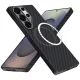 Techsuit - Aramid Fiber MagSafe tok - Samsung Galaxy S25 Ultra - Fekete