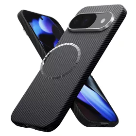   Techsuit - Aramid Fiber MagSafe tok - Google Pixel 9 / 9 Pro - Fekete