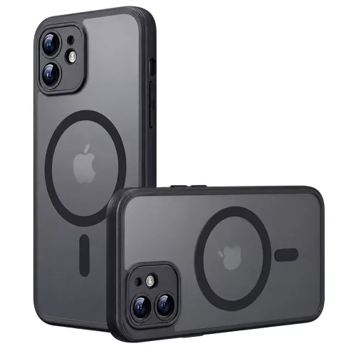 Techsuit - PureFrost MagSafe Ütésálló tok - iPhone 11 - Matt fekete