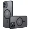 Techsuit - PureFrost MagSafe Ütésálló tok - iPhone 12 - Matt fekete