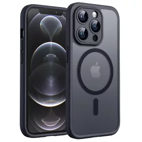   Techsuit - PureFrost MagSafe Ütésálló tok - iPhone 12 Pro - Matt fekete