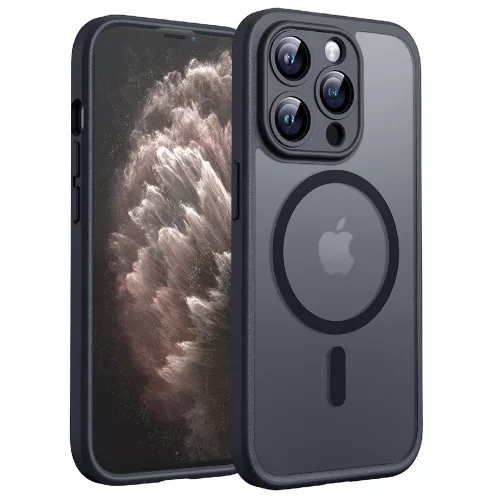 Techsuit - PureFrost MagSafe Ütésálló tok - iPhone 11 Pro - Matt fekete