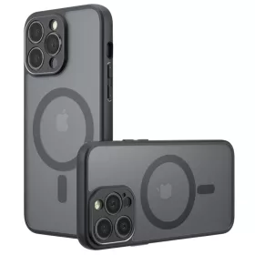   Techsuit - PureFrost MagSafe Ütésálló tok - iPhone 11 Pro Max - Matt fekete
