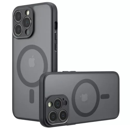 Techsuit - PureFrost MagSafe Ütésálló tok - iPhone 11 Pro Max - Matt fekete