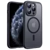 Techsuit - PureFrost MagSafe Ütésálló tok - iPhone 11 Pro Max - Matt fekete