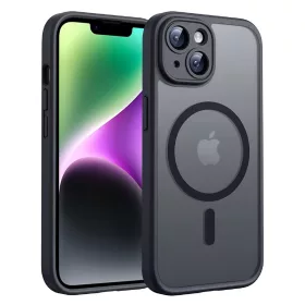   Techsuit - PureFrost MagSafe Ütésálló tok - iPhone 14 - Matt fekete