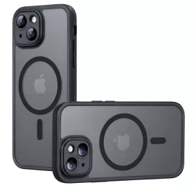   Techsuit - PureFrost MagSafe Ütésálló tok - iPhone 15 - Matt fekete