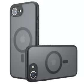   Techsuit - PureFrost MagSafe Ütésálló tok - iPhone 16e / iPhone 17e - Matt fekete