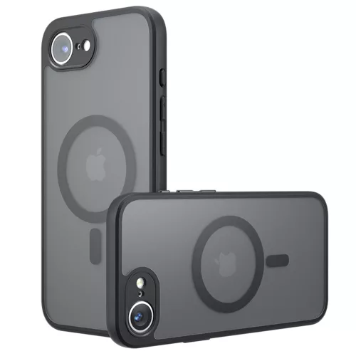 Techsuit - PureFrost MagSafe Ütésálló tok - iPhone 16e / iPhone 17e - Matt fekete