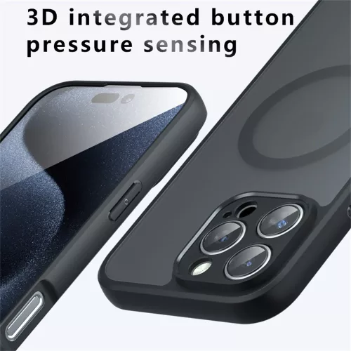 Techsuit - PureFrost MagSafe Ütésálló tok - iPhone 16 Pro - Matt fekete