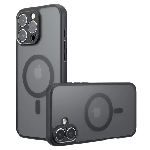 Techsuit - PureFrost MagSafe Ütésálló tok - iPhone 16 Pro Max - Matt fekete