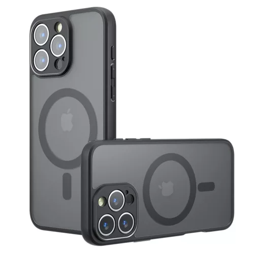 Techsuit - PureFrost MagSafe Ütésálló tok - iPhone 16 Pro Max - Matt fekete