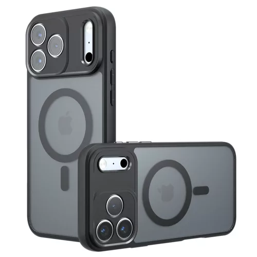 Techsuit - PureFrost MagSafe Ütésálló tok - iPhone 17 Pro - Matt fekete