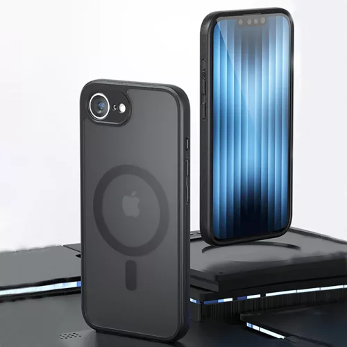 Techsuit - PureFrost MagSafe Ütésálló tok - iPhone 17 Pro Max - Matt fekete