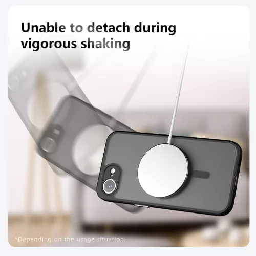 Techsuit - PureFrost MagSafe Ütésálló tok - Samsung Galaxy A06 - Matt fekete