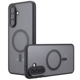   Techsuit - PureFrost MagSafe Ütésálló tok - Samsung Galaxy A56 5G - Matt fekete