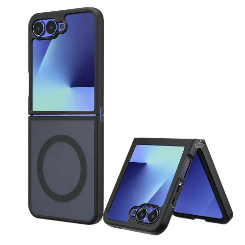Techsuit - PureFrost MagSafe Ütésálló tok - Samsung Galaxy Z Flip7 - Matt fekete