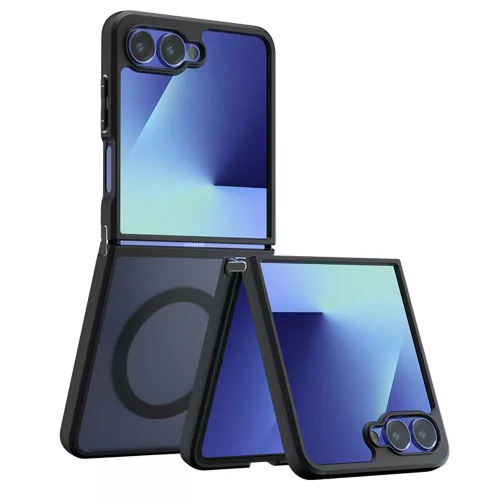Techsuit - PureFrost MagSafe Ütésálló tok - Samsung Galaxy Z Flip7 - Matt fekete