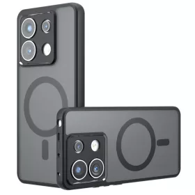   Techsuit - PureFrost MagSafe Ütésálló tok - Xiaomi Redmi Note 13 Pro 5G / Poco X6 - Matt fekete