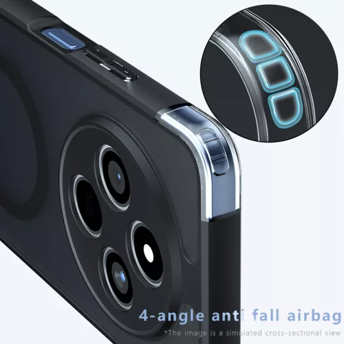 Techsuit - PureFrost MagSafe Ütésálló tok - Xiaomi Redmi 14C - Matt fekete