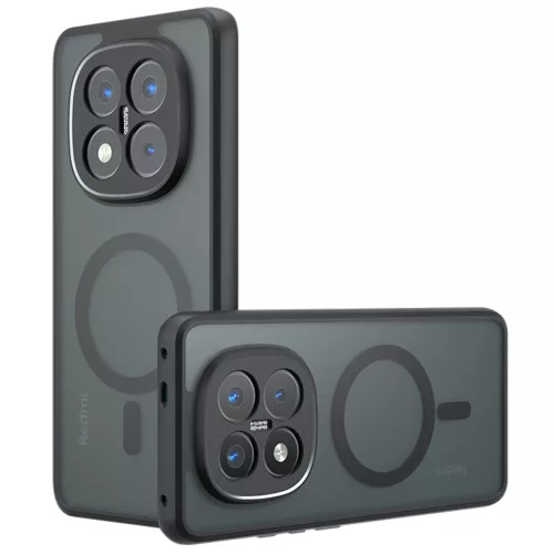 Techsuit - PureFrost MagSafe Ütésálló tok - Xiaomi Redmi Note 14 Pro+ 5G - Matt fekete