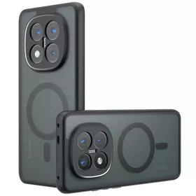   Techsuit - PureFrost MagSafe Ütésálló tok - Xiaomi Redmi Note 14 Pro 5G / Poco X7 - Matt fekete
