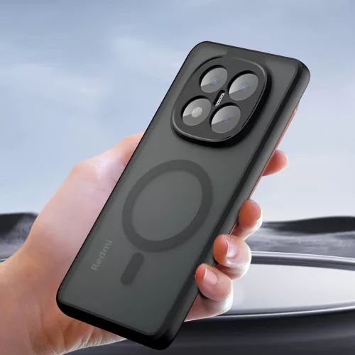 Techsuit - PureFrost MagSafe Ütésálló tok - Xiaomi Redmi Note 14 Pro 5G / Poco X7 - Matt fekete