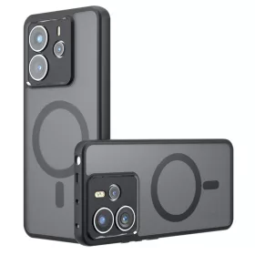  Techsuit - PureFrost MagSafe Ütésálló tok - Xiaomi Redmi Note 14 4G (Standard) - Matt fekete