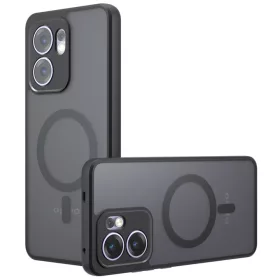   Techsuit - PureFrost MagSafe Ütésálló tok - Oppo Reno13 F 4G / Reno13 F 5G / Reno13 FS 5G - Matt fekete