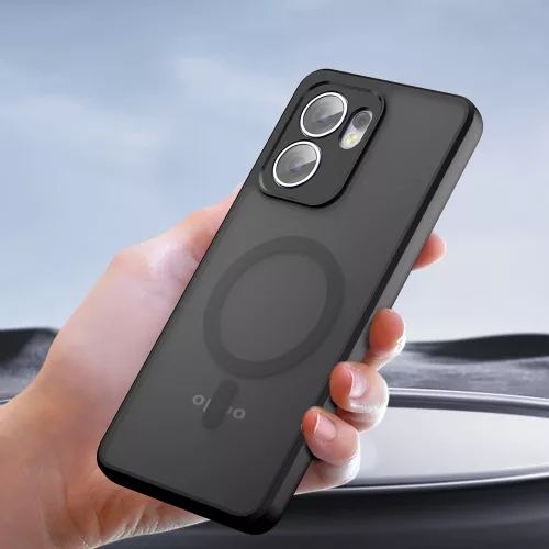 Techsuit - PureFrost MagSafe Ütésálló tok - Oppo Reno13 F 4G / Reno13 F 5G / Reno13 FS 5G - Matt fekete