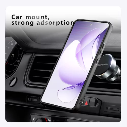 Techsuit - PureFrost MagSafe Ütésálló tok - Oppo Reno13 F 4G / Reno13 F 5G / Reno13 FS 5G - Matt fekete