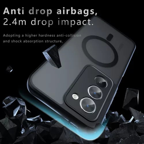 Techsuit - PureFrost MagSafe Ütésálló tok - Oppo A5 4G / A5 5G / A5m 4G - Matt fekete